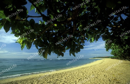 Ein Strand in Nusa Dua im Sueden der Insel Bali in Indonesien in Suedostasien.