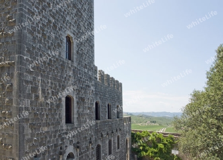 scenery at Castle of Brolio near Gaiole in Chianti, located in the italian region Tuscany