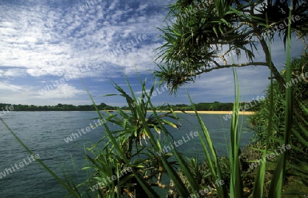 Ein Strand in Nusa Dua im Sueden der Insel Bali in Indonesien in Suedostasien.