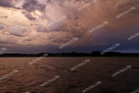 Gewittersturm ueber dem Oberuckersee, Schorfheide, Brandenburg