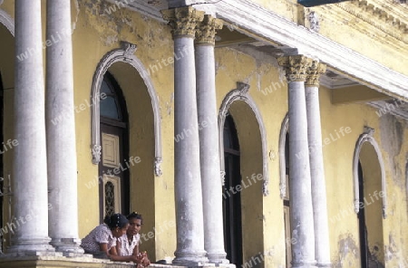 the  in the city centre in the city of Santiago de Cuba on Cuba in the caribbean sea.