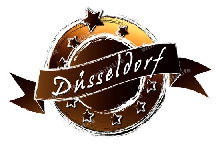 D?SSELDORF - Banner, Logo, Symbol im Royal Grunge Style fuer Praesentationen, Flyer, Prospekte, Internet,...