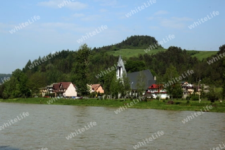 Europa, Osteuropa, Slowakei, Polen, Grenze, Sromowce Nizne, Cerveny Klastor, Landschaft, Natur, Bergregion, Grenzregion, Grenze, Staatsgrenze, Polen, Sommer, Kloster