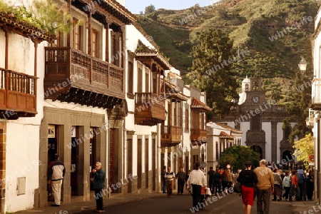 the church in the Village of Teror in the Mountains of central Gran Canay on the Canary Island of Spain in the Atlantic ocean.