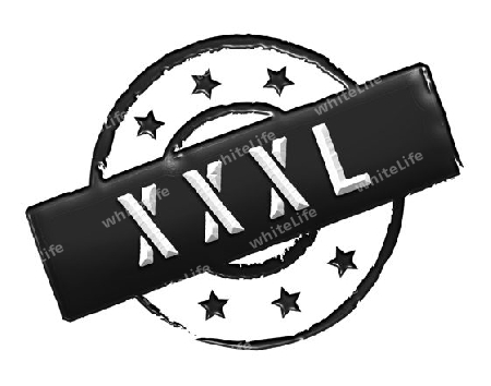 Sign, symbol, stamp or icon for your presentation, for websites and many more named XXXL