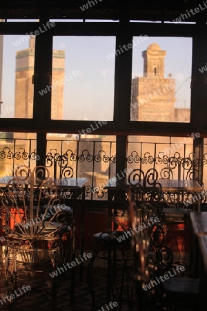 The Medina of old City in the historical Town of Fes in Morocco in north Africa.