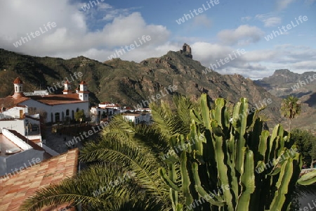 The mountain Village of  Tejeda in the centre of the Canary Island of Spain in the Atlantic ocean.