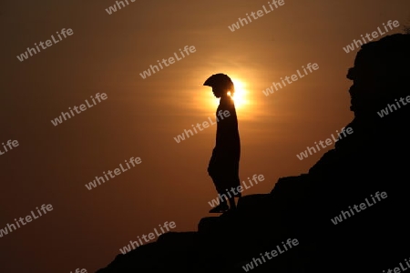 Asien, Indonesien, Bali, Nusa Lembongan, Seegras, Arbeit, Alltag,
Sonnenuntergang in der Seegras Plantage an der Kueste der Insel Nusa Lembongan bei Bali im osten von Indonesien.       (Urs Flueeler) 