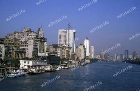  the city of Canton or Guangzhou in the north of Hongkong in the province of Guangdong in china in east asia. 