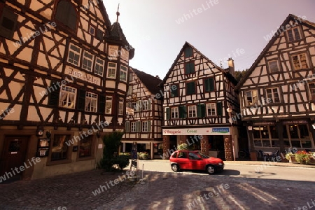 the old town of the villige Schiltach in the Blackforest in the south of Germany in Europe.