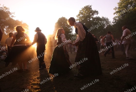 a Summer Festival in a Parc in the old City of Vilnius in the Baltic State of Lithuania,  