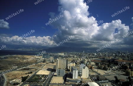 The city centre of Beirut on the coast in lebanon in the middle east.