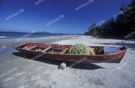 the Beach of Tela near San Pedro Sula on the caribian sea in Honduras in Central America,