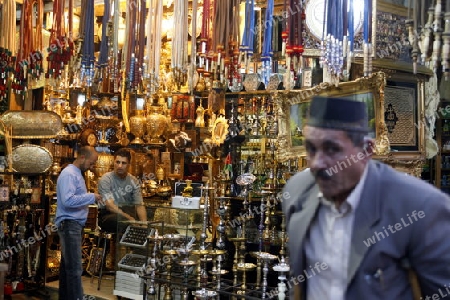 a market road in the City Amman in Jordan in the middle east.