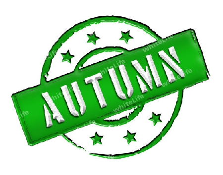 Sign and stamp for your presentation, for websites and many more named AUTUMN