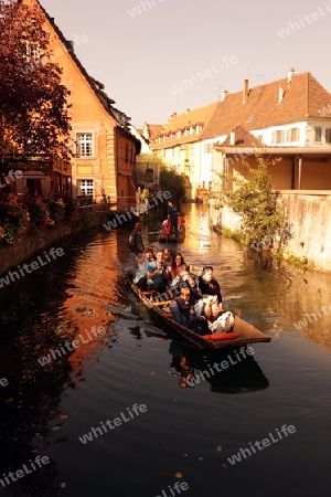 the old city of Colmar in  the province of Alsace in France in Europe