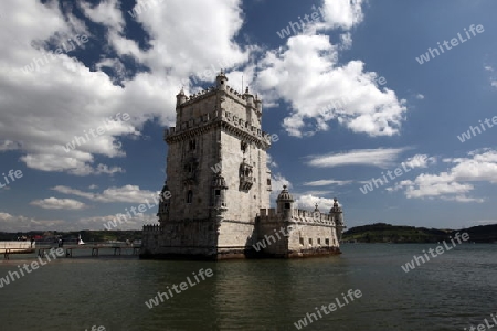 Europa, Westeuropa, EU, Euro, Portugal, Lissabon, Belem, Torre de Belem, Rio Tejo,   (Urs Flueeler) 