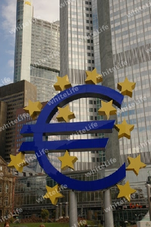 Euro-Zeichen in Frankfurt