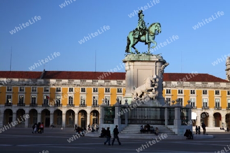 Europa, Westeuropa, EU, Euro, Portugal, Lissabon, Innenstadt, Platz, Praca do Comercio,   (Urs Flueeler) 