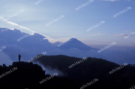 the landscape allound the Volcano Pacayal near the City of Guatemala City in Guatemala in central America.   