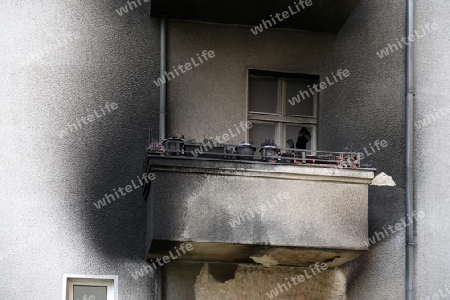 Wohnhaus in Berlin nach Brand in der Silvesternacht