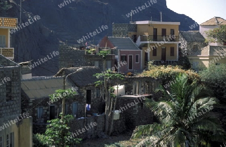 the  Village of Fontainas near  Ribeira Grande on the Island of Santo Antao in Cape Berde in the Atlantic Ocean in Africa.