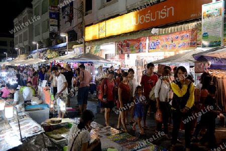 the Nightmarket in the City of Krabi on the Andaman Sea in the south of Thailand. 