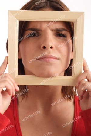 Framed face - angry