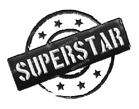 Sign, symbol, stamp or icon for your presentation, for websites and many more named SUPERSTAR