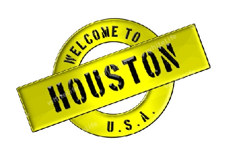 Illustration of WELCOME TO HOUSTON as Banner for your presentation, website, inviting...