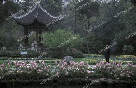 a natural Park in the city of Chengdu in the provinz of Sichuan in centrall China from the Air.