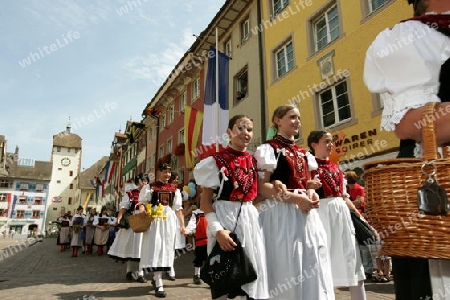 a traditional festival in the old town of Waldshut in the Blackforest in the south of Germany in Europe.