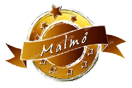 Malm? - Banner, Logo, Symbol im Royal Grunge Style fuer Praesentationen, Flyer, Prospekte, Internet,...