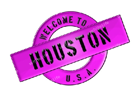 Illustration of WELCOME TO HOUSTON as Banner for your presentation, website, inviting...