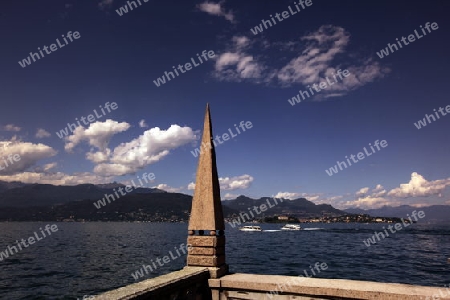 The isalnd of Isla Pescatori on the Lago maggiore in the Lombardia  in north Italy. 