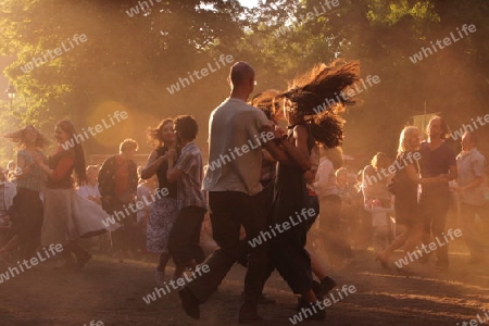 a Summer Festival in a Parc in the old City of Vilnius in the Baltic State of Lithuania,  