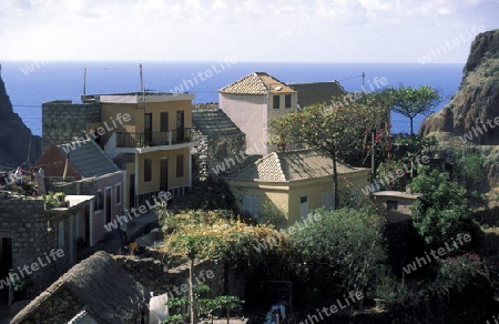 the  Village of Fontainas near  Ribeira Grande on the Island of Santo Antao in Cape Berde in the Atlantic Ocean in Africa.