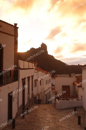 The mountain Village of  Tejeda in the centre of the Canary Island of Spain in the Atlantic ocean.