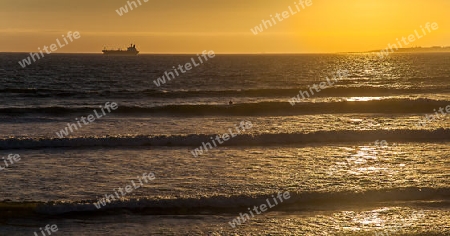 Sunset at Bloubergstrand near Cape Town South Africa