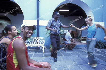 a casa del Musica in the city of Matanzas on Cuba in the caribbean sea.