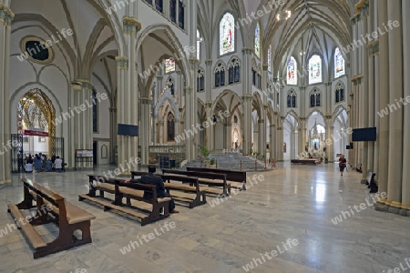 Innenraum der katholischen Kathedrale in der Altstadt von Guayaquil, Ecuador, Suedamerika