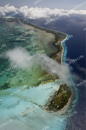 Suedamerika, Karibik, Venezuela, Los Roques, Insel, Atoll, Archipfel, Luftbild, Wolken, Klima, Meer, Wetter, Reef,