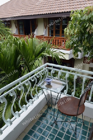 Ein Hotel oder Guesthouse in Chiang Mai im norden von Thailand in Suedostasien.