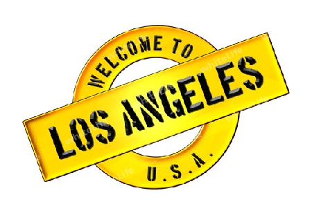 Illustration of WELCOME TO LOS ANGELES as Banner for your presentation, website, inviting...