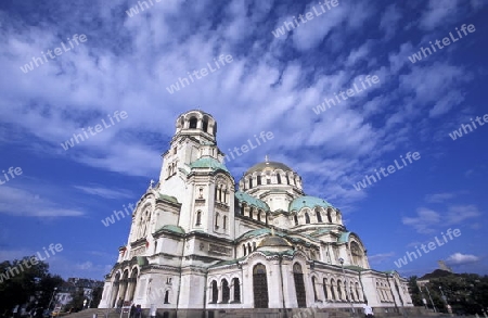 The Nevski church in the city of Sofia in Bulgaria in east Europe.