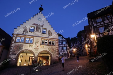 the old town of the villige Schiltach in the Blackforest in the south of Germany in Europe.