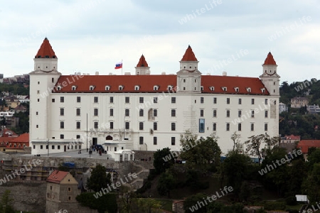 Die Pressburg in der Altstadt in Bratislava der Hauptstadt der Slowakei.