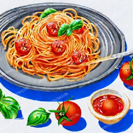 Spagetti mit Tomaten