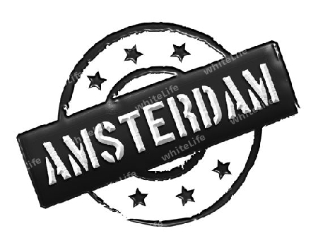 Sign and stamp for your presentation, for websites and many more named Amsterdam