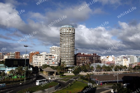 the city Las Palmas on the Canary Island of Spain in the Atlantic ocean.